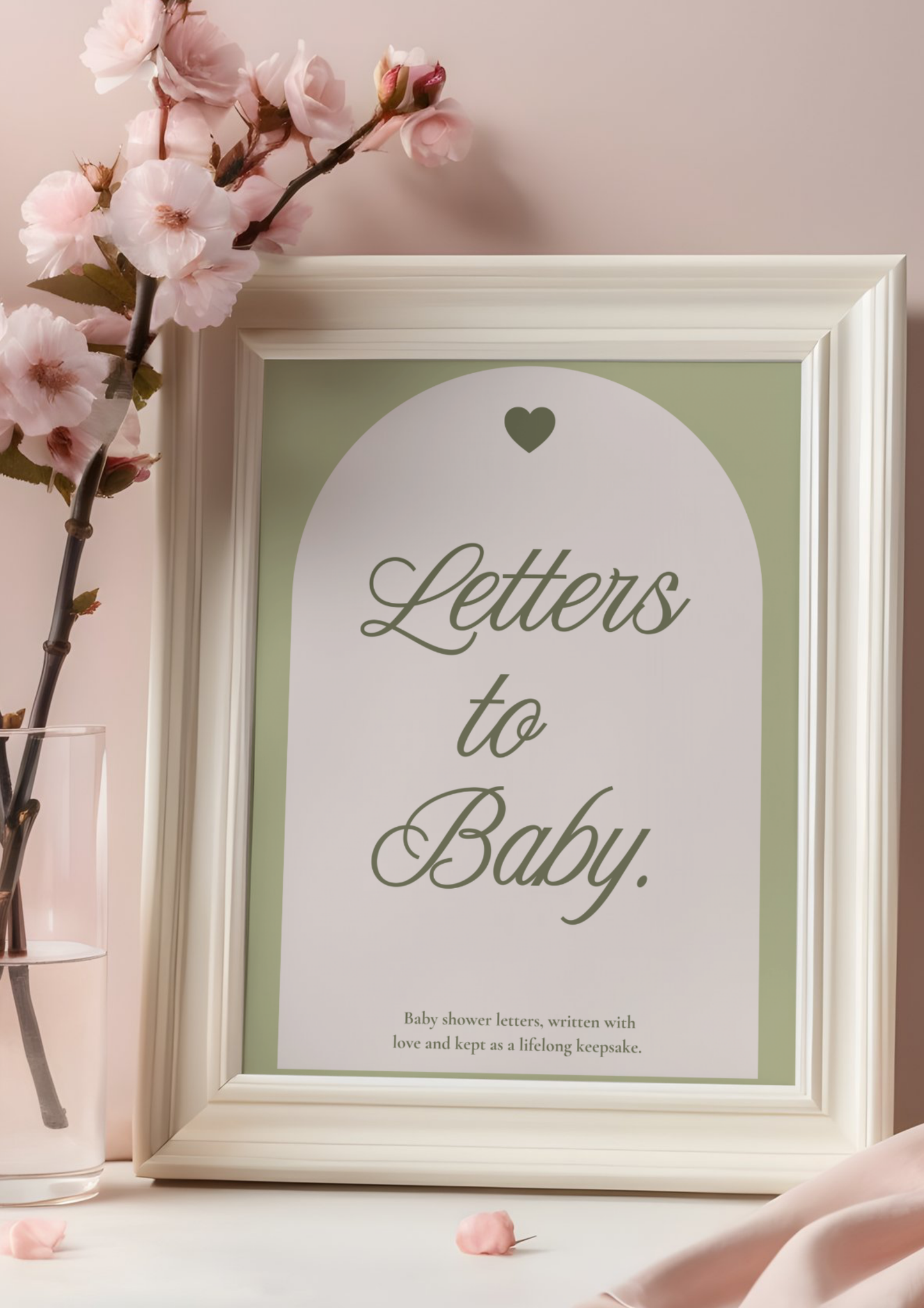 Letters to Baby – Stargaze Sage | Printable Baby Shower Guest Letters & Keepsake Template