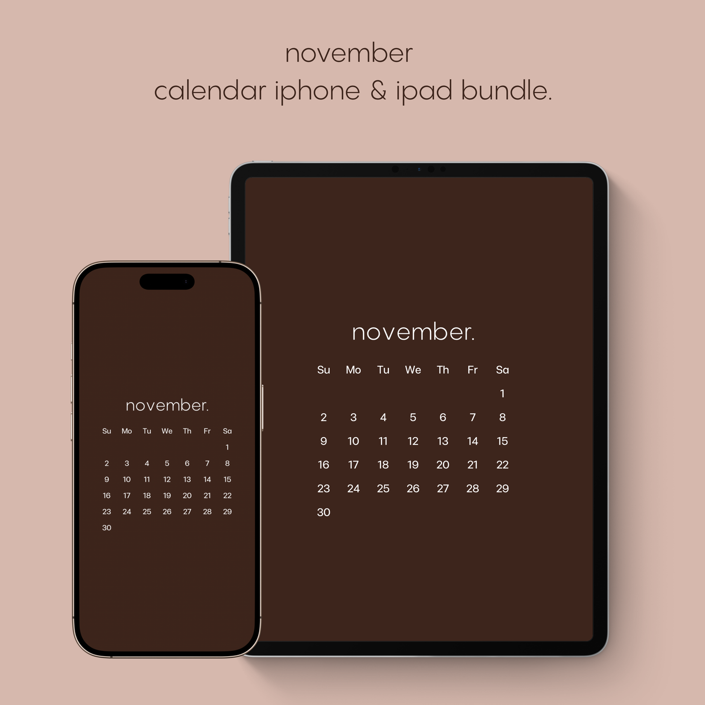 november calendar bundle