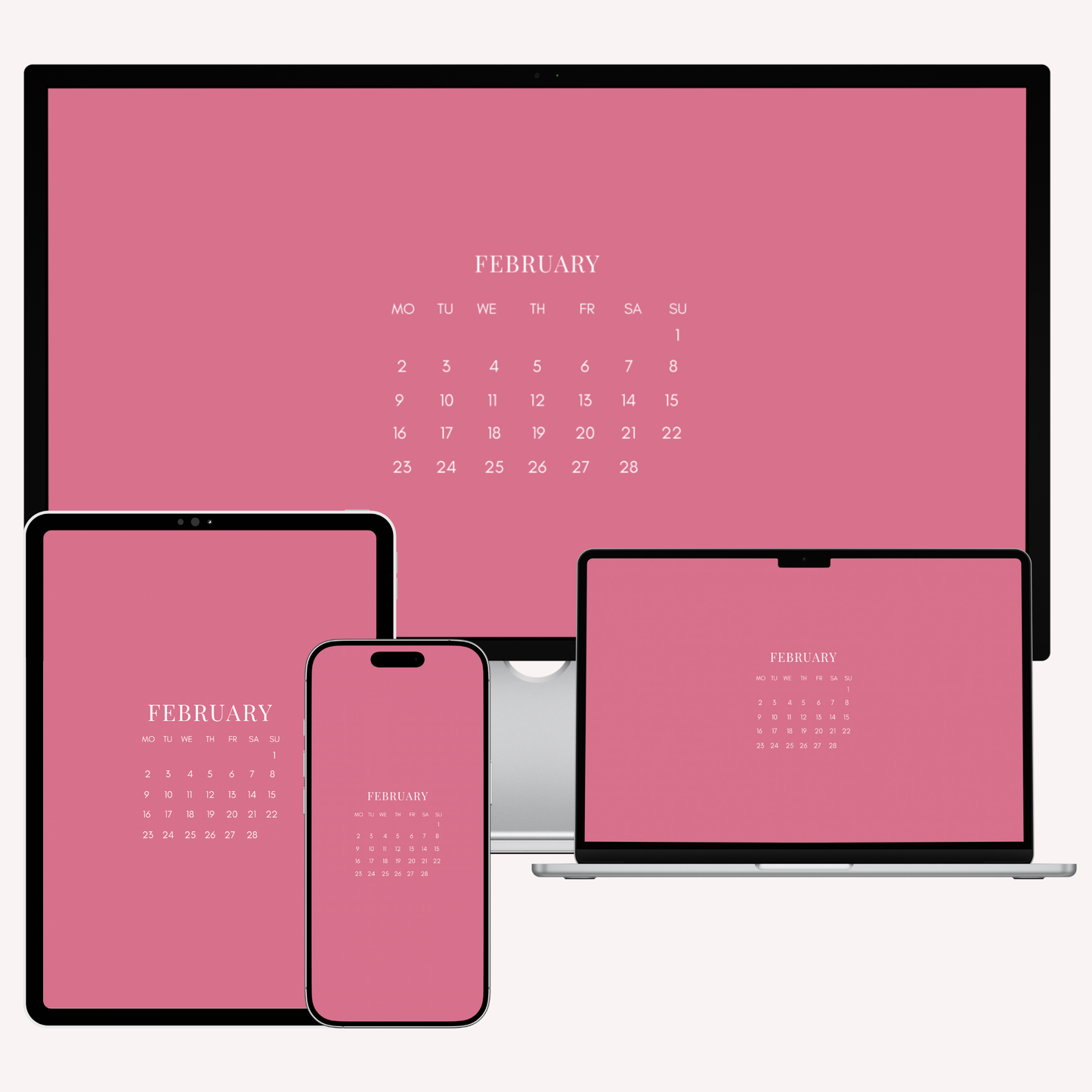 2026 February Valentines Edition Bundle – 32 Cohesive Wallpapers for iPhone, iPad, MacBook & iMac
