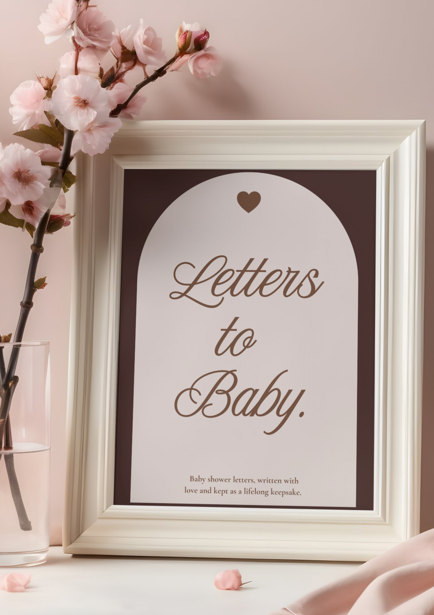 Letters to Baby – Brown Baby Love | Printable Baby Shower Guest Letters & Keepsake Template