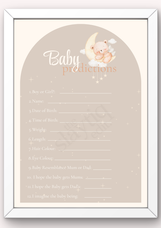Teddy & Moon Baby Prediction Template