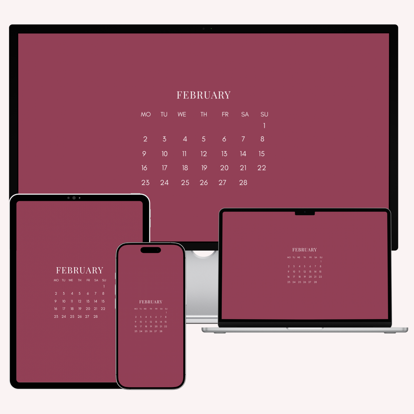2026 February Valentines Edition Bundle – 32 Cohesive Wallpapers for iPhone, iPad, MacBook & iMac