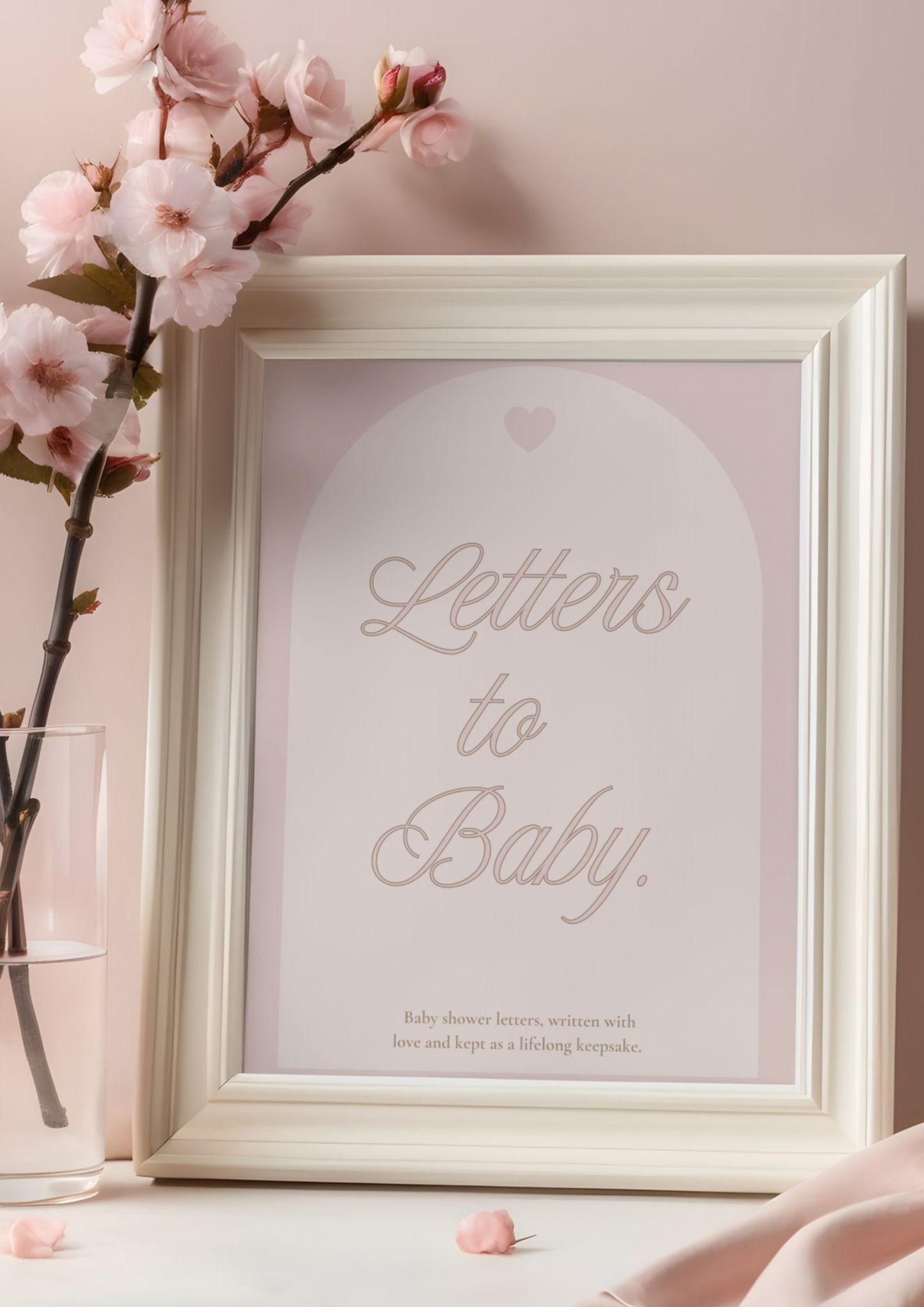 Letters to Baby – Soft Blush | Printable Baby Shower Guest Letters & Keepsake Template