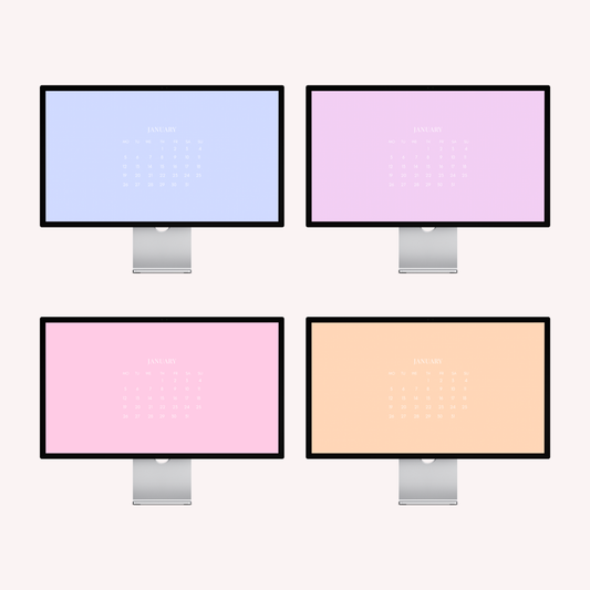 iMac January Calendar Pack - 7 Wallpapers