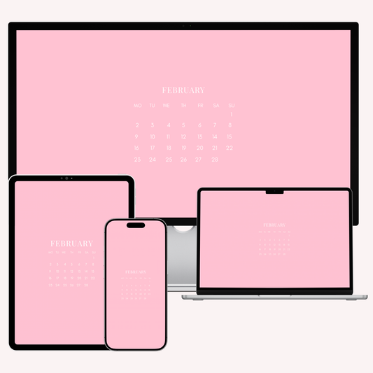 2026 February Valentines Edition Bundle – 32 Cohesive Wallpapers for iPhone, iPad, MacBook & iMac