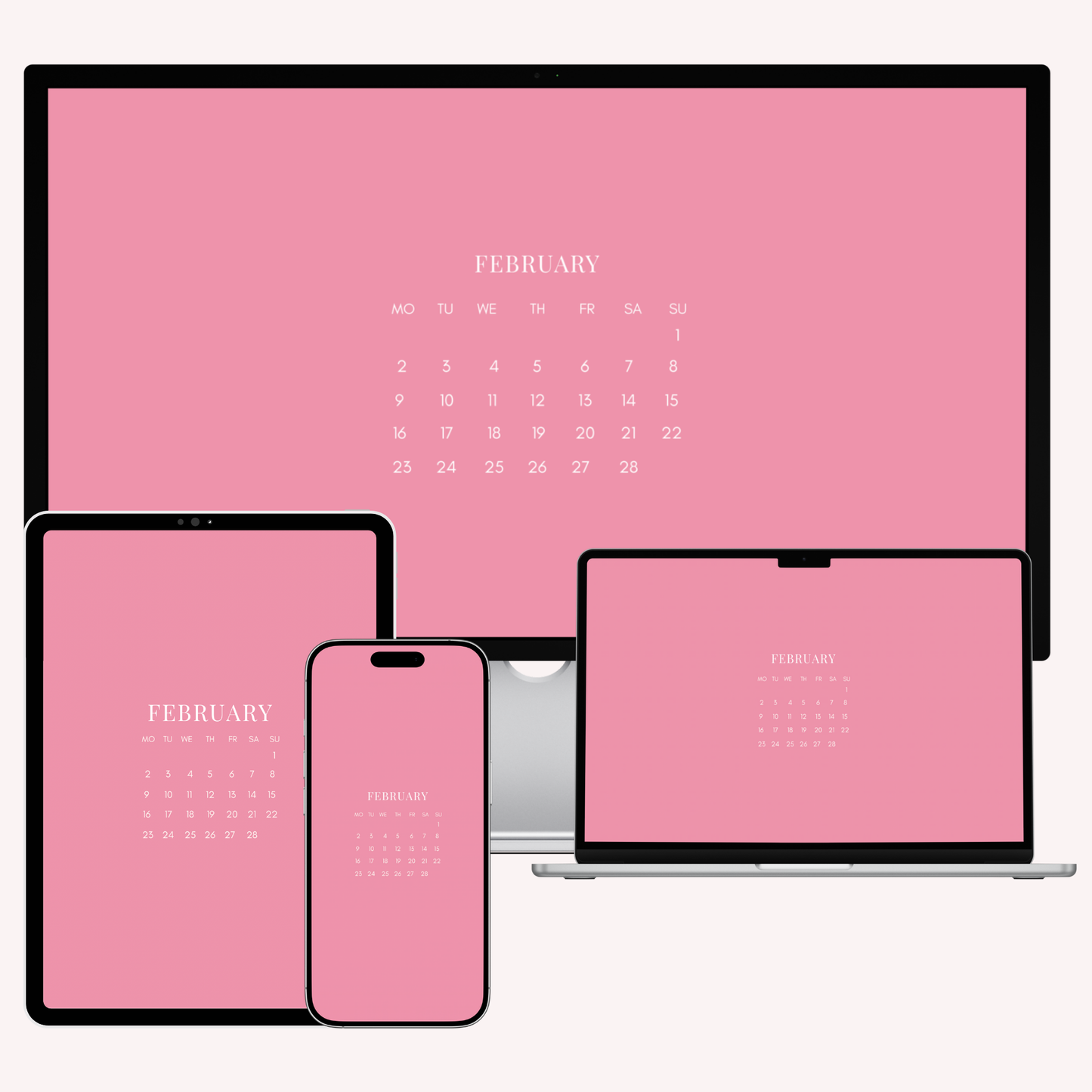 2026 February Valentines Edition Bundle – 32 Cohesive Wallpapers for iPhone, iPad, MacBook & iMac