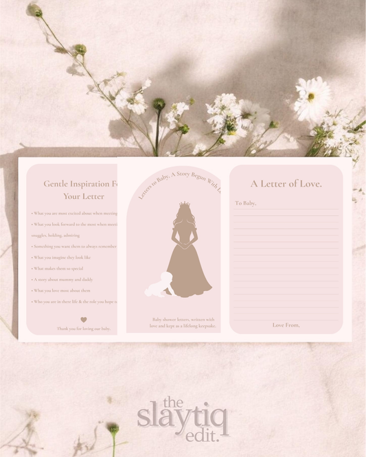 Letters to Baby – A Fairytale of Love | Editable Baby Shower Guest Letters & Memory Keepsake